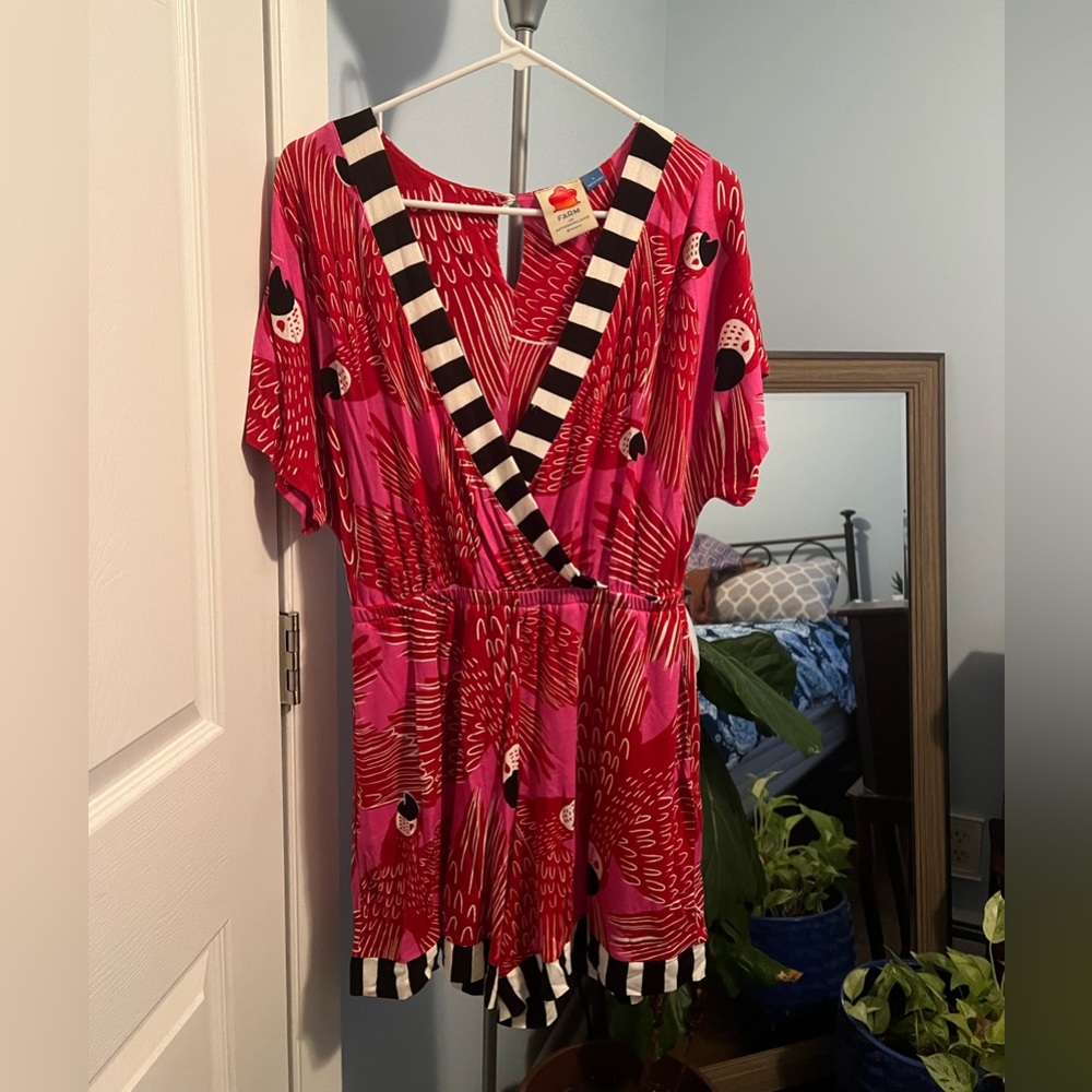Anthropologie FARM RIO Parrot Romper